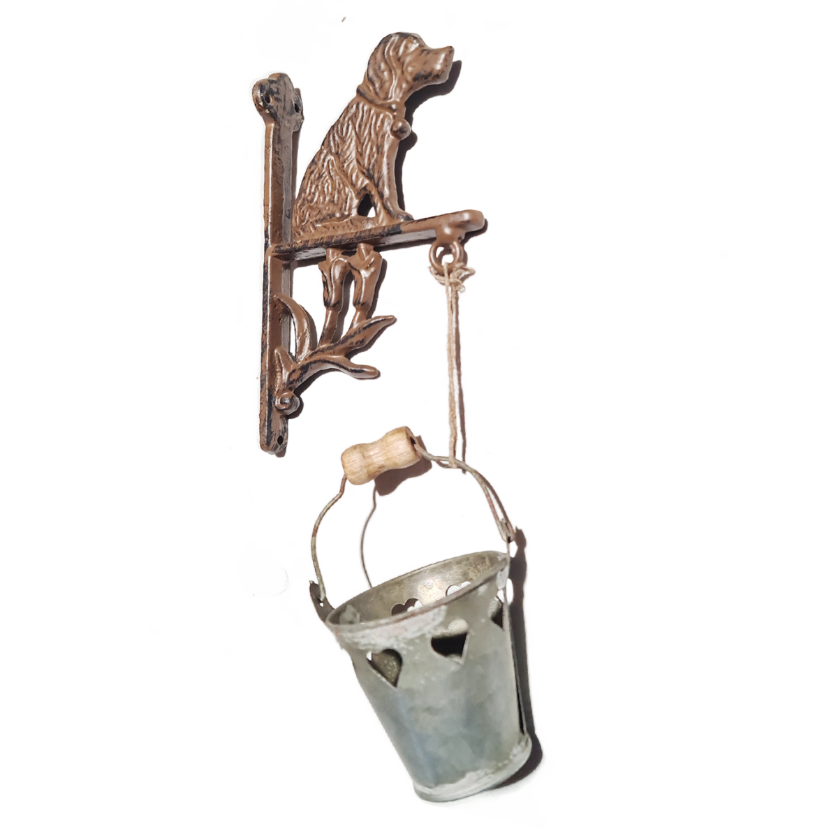 Декор охранная собака и ведро