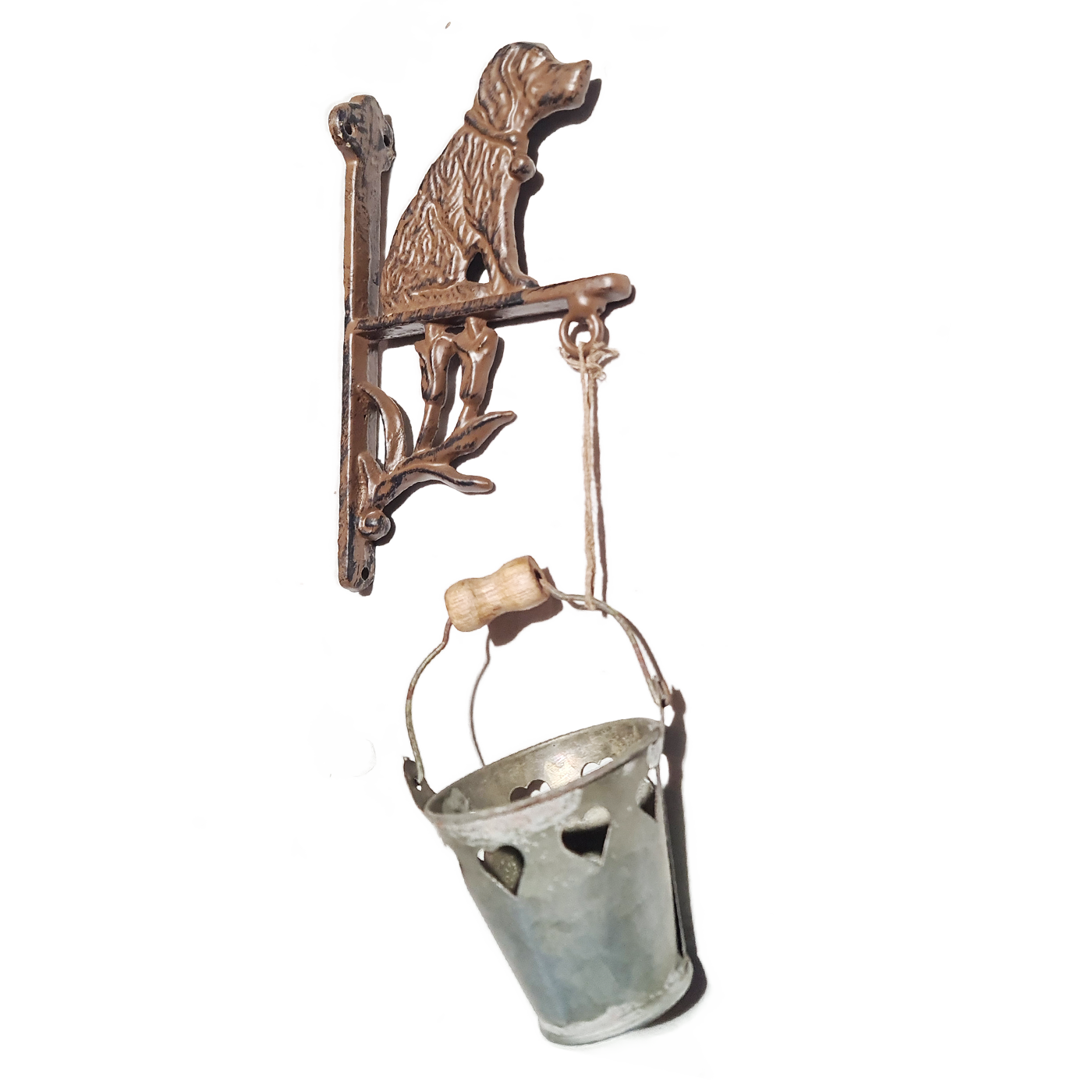 Декор охранная собака и ведро