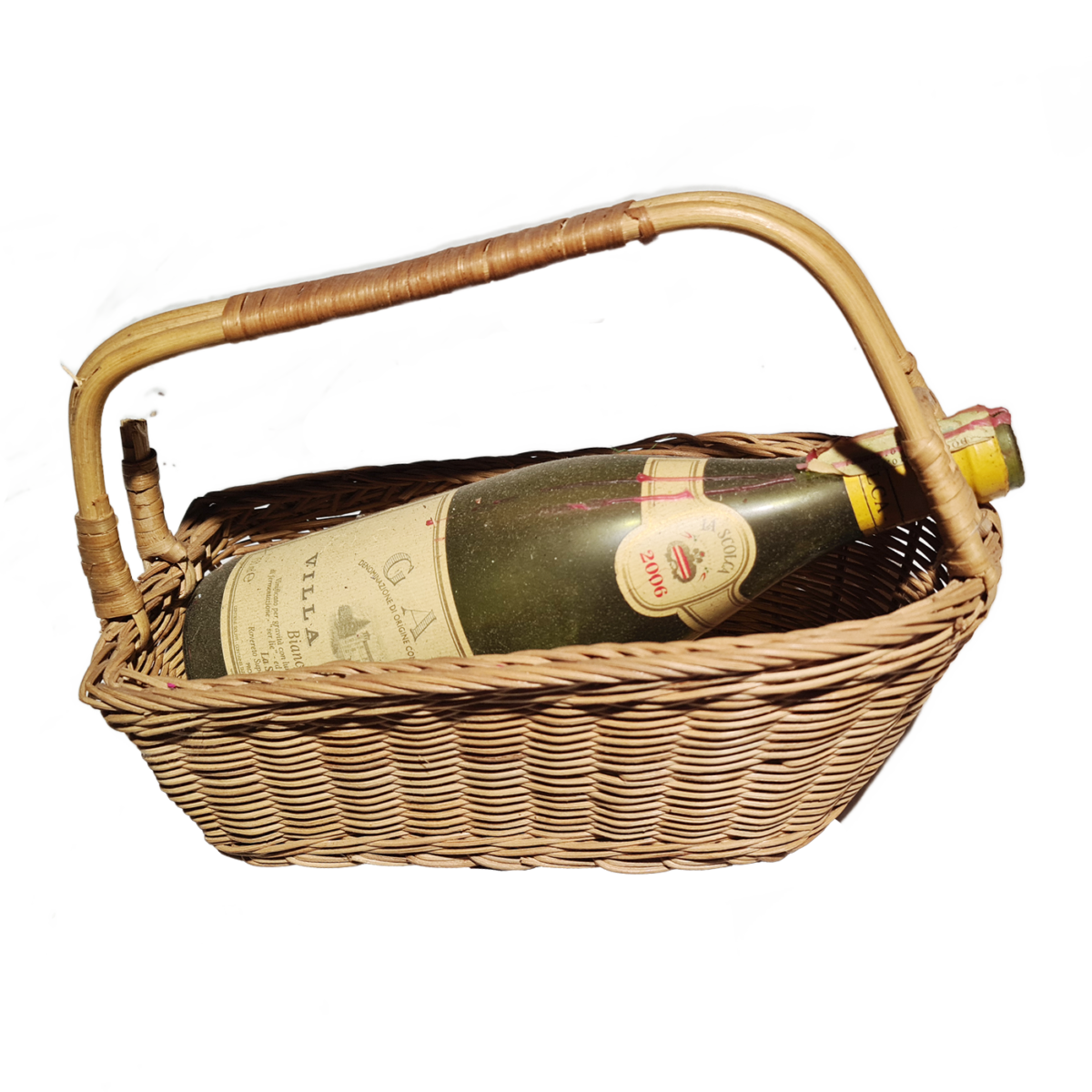 Винтаж Подставка с ручкой для бутылки вина