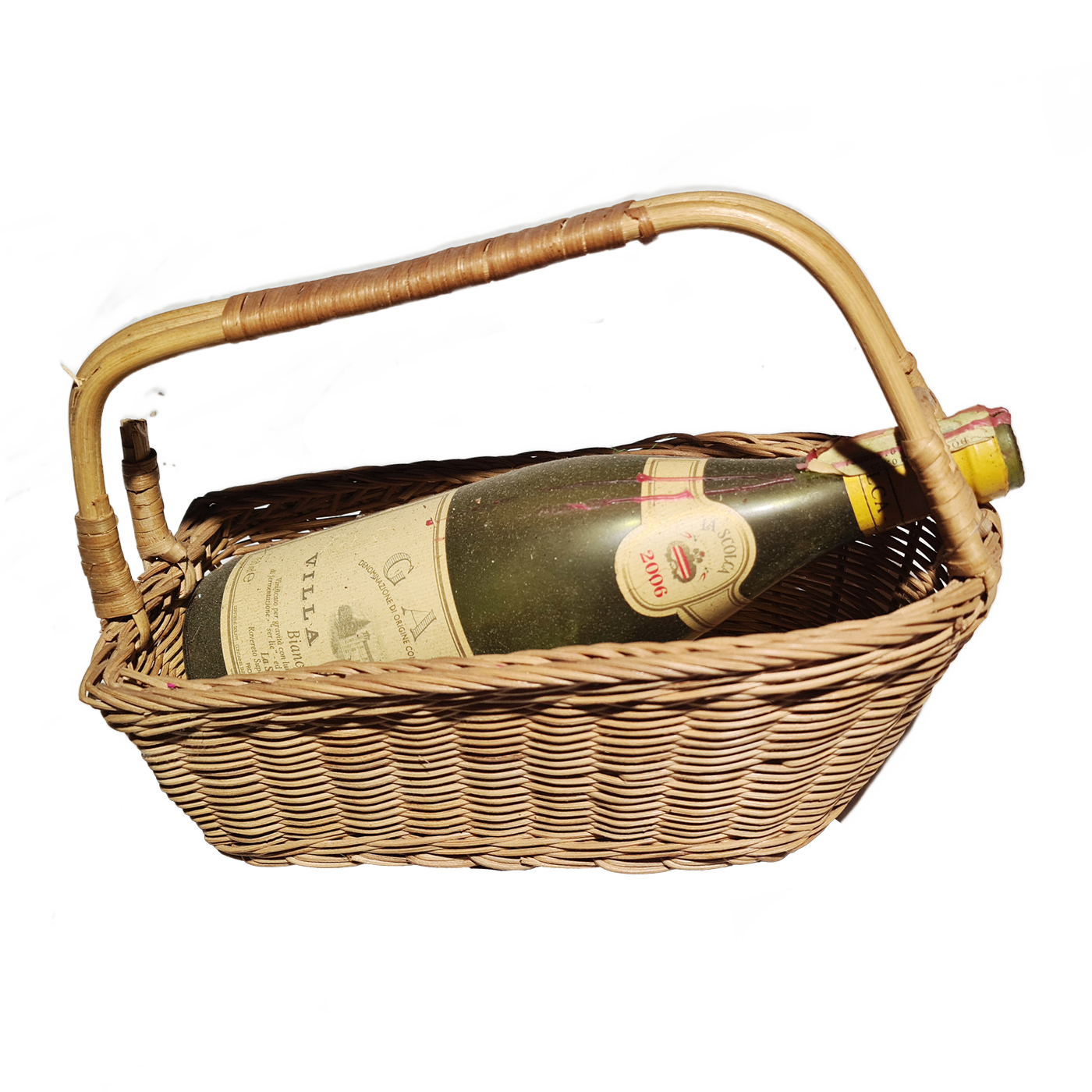Винтаж Подставка с ручкой для бутылки вина