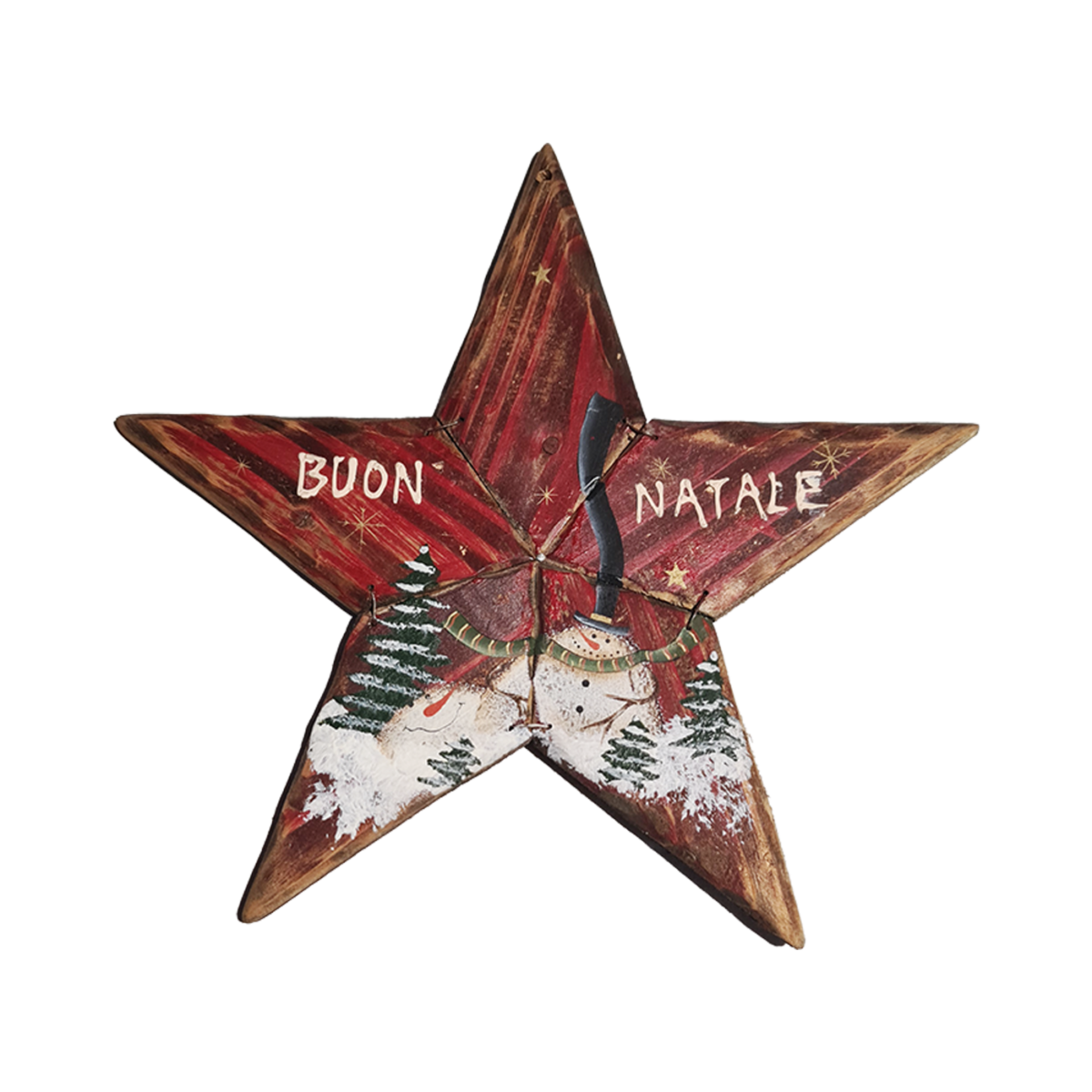 Декор звезда красная Buon Natale Италия