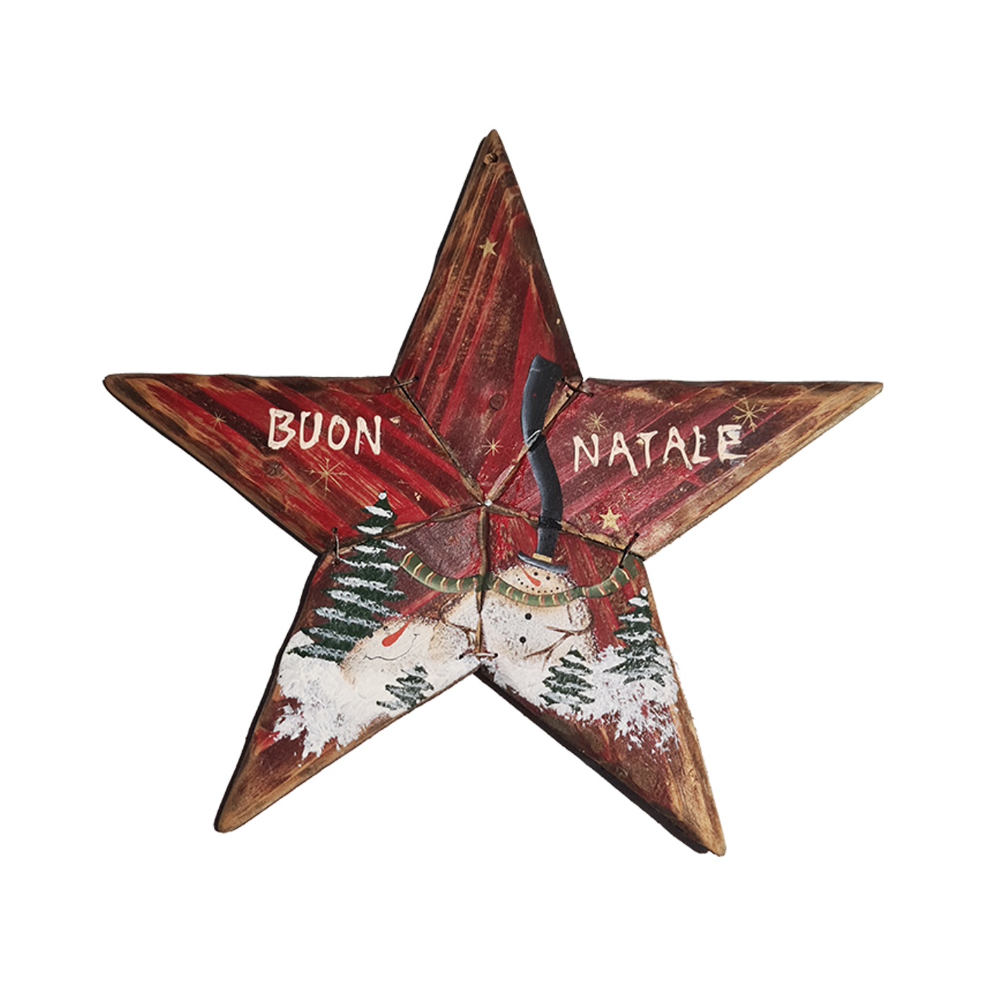 Декор звезда красная Buon Natale Италия